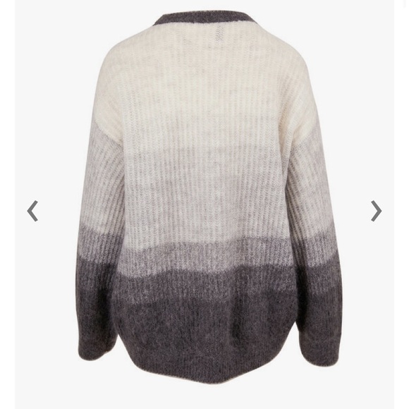 Brunello Cucinelli Grey Ribbed Mohair Degrade Crewneck - Picture 2 of 15